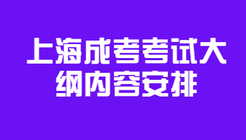上海成考考试大纲内容安排